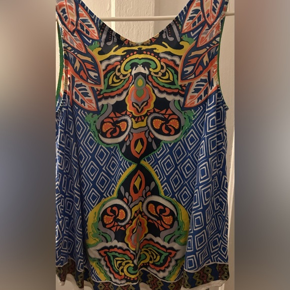 Jealous Tomato, L, loose fitting, smooth, Aztec tank top. Vivid colors, comfy. - Picture 2 of 11